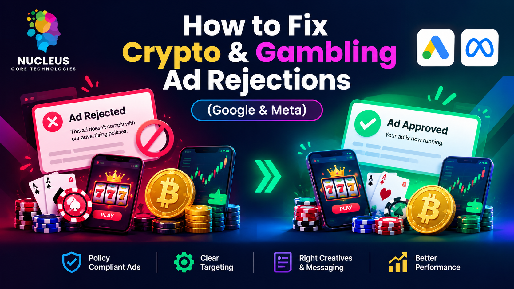 Why Was My Crypto or Gambling Ad Rejected on Google or Meta? Common Reasons and Fixes